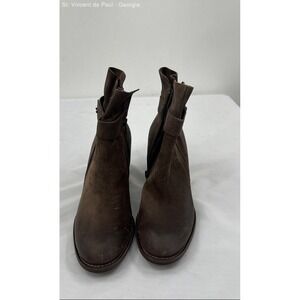 Paul Green Brown Zip Up Austrian Leather Outer‎ & Lined Biker Boot Women 7